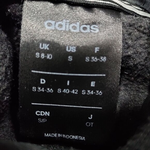 adidas 3-Stripe Long Sleeve Hoodie & Pull On Jogger Track Pants Set Black Boys S - Picture 7 of 10